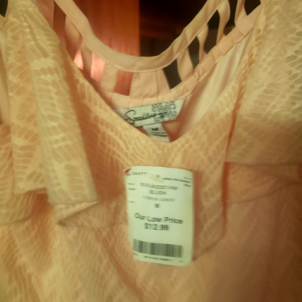 Speechless peach colored dress sz medium new